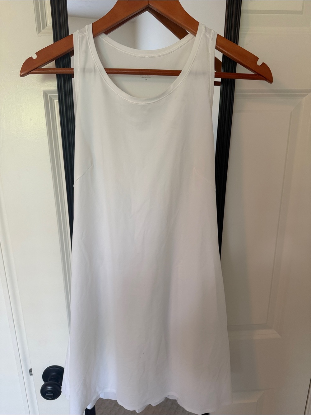 Athleta White Tennis Dress | Pleated Back | Athletic Golf Pickleball | Size M